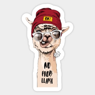 No Problem LLama Sticker